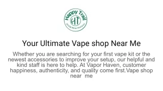 Vape shop near me