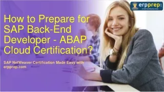 SAP C_ABAPD_2309 :  How to Prepare for SAP ABAPD Certification?