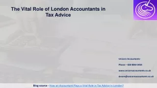 Thе Vital Rolе of London Accountants in Tax Advicе