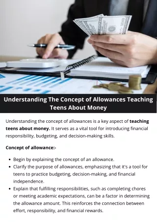 Understanding The Concept of Allowances Teaching Teens About Money
