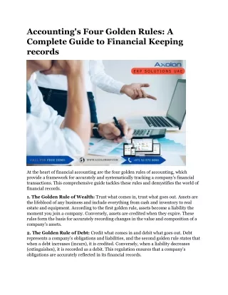 Accounting's Four Golden Rules A Complete Guide to Financial Keeping records