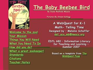 The Baby Beebee Bird By Diane Redfield Massie Pictures By Steven Kellogg