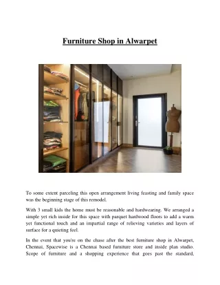 Furniture Shop in Alwarpet