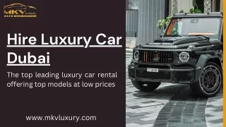 Make Your Journey Enjoyful With Mkvluxury - Luxury Cars