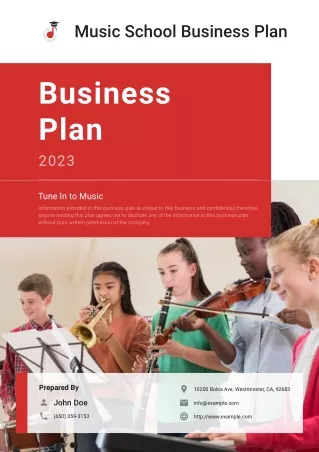 music school business plan