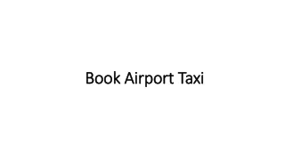 Book Airport Taxi