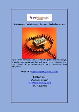 Professional Funds Recovery Services Paybackeasy.com