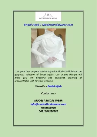 Bridal hijab