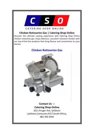 Chicken Rotisseries Gas  Catering Shop Online.