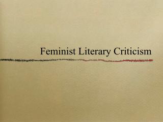 Feminist Literary Criticism