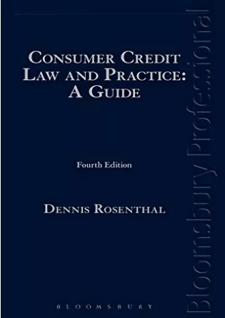 ✔Read❤ [PDF]  Consumer Credit Law and Practice: A Guide