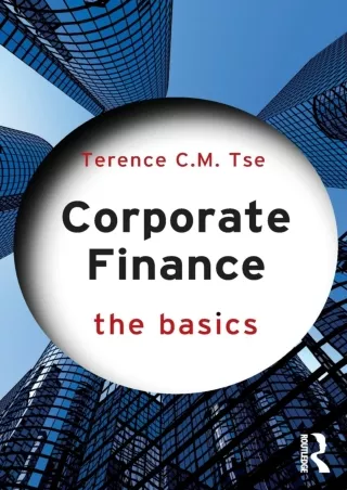 ✔Read❤ [PDF]  Corporate Finance: The Basics