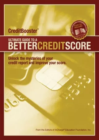 PDF/✔Read❤  CreditBooster: Ultimate Guide to a Better Credit Score credit, debt,