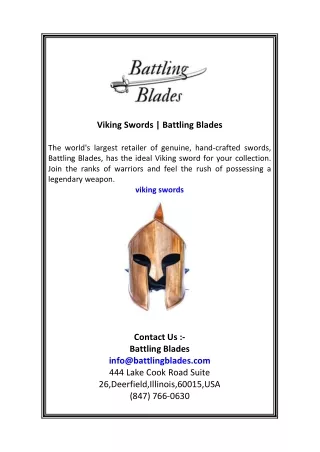 Viking Swords    Battling Blades