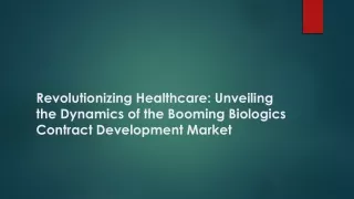 Biologics Contract Development Market