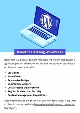 Benefits Of Using WordPress