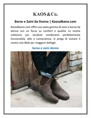 Borse e Zaini da Donna Kaosalbano