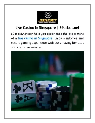 Live Casino In Singapore S9asbet.net