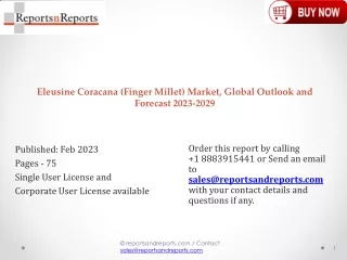 Eleusine Coracana (Finger Millet) Market Size and Demand