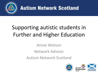 Supporting autistic students in Further and Higher Education