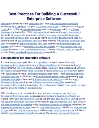 Best Practices For Building A Successful Enterprise Software.docx