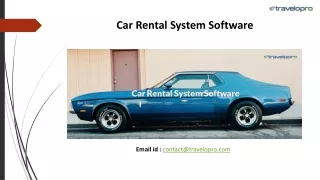 Car Rental System Software