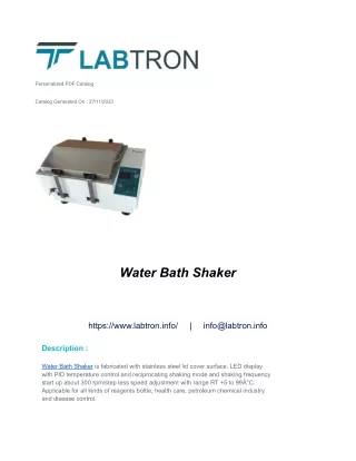 Water Bath Shaker