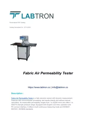 Fabric Air Permeability Tester (16)