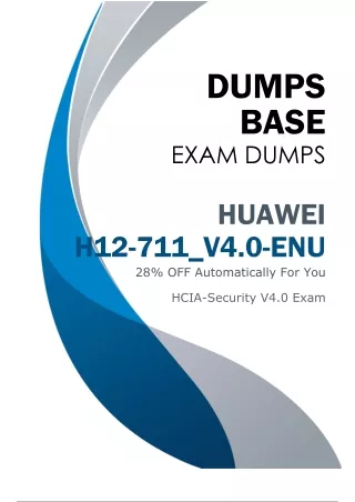 Actual Huawei H12-711_V4.0-ENU Dumps V9.02 - Make Your Preparation Smoother