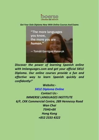 Get Your Siele Diploma Now With Online Courses And Exams