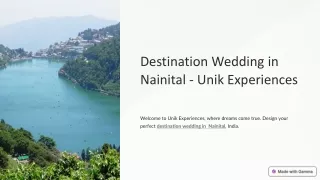 Destination Wedding in Nainital