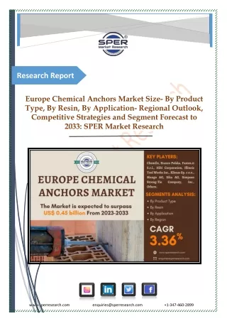 Europe Chemical Anchors Market Size and Outlook till 2033: SPER Market Research