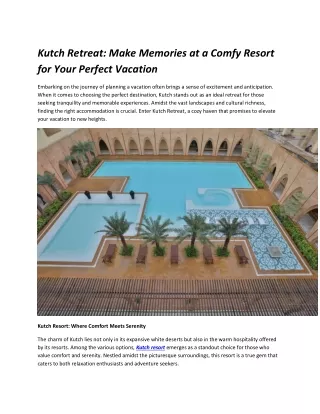 Kutch Retreat