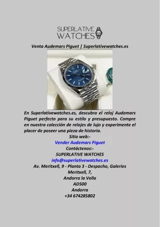 Venta Audemars Piguet  Superlativewatches.es