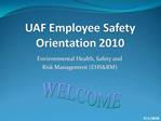 New Employee Safety Orientation