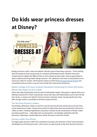Do kids wear princess dresses at Disney.docx