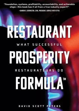 ❤️PDF⚡️ Restaurant Prosperity Formula™: What Successful Restaurateurs Do