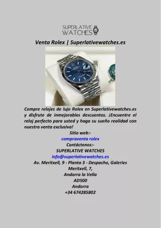 Venta Rolex  Superlativewatches.es