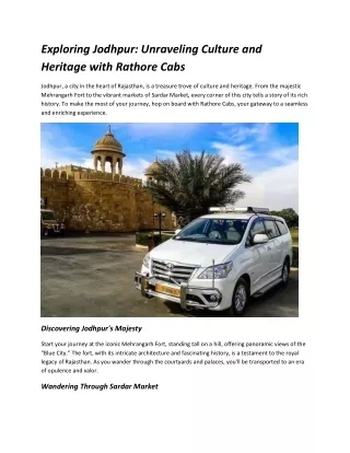 Exploring Jodhpur