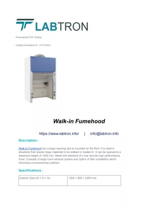 Walk-in Fumehood