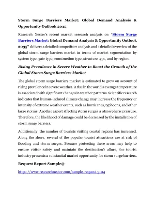 Storm Surge Barriers Market: Global Demand Analysis & Opportunity Outlook 2035