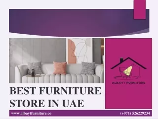 BEST FURNITURE STORE IN UAE pptx