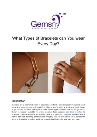 What Types of Bracelets can You wear Every Day