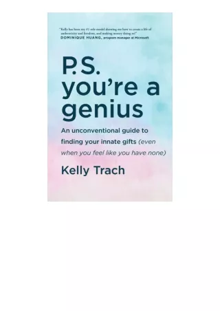 read ❤️ebook (✔️pdf✔️) PS Youre a Genius An Unconventional Guide To Finding Your