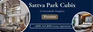 Sattva Park Cubix At Devanahalli, Bangalore - Brochure