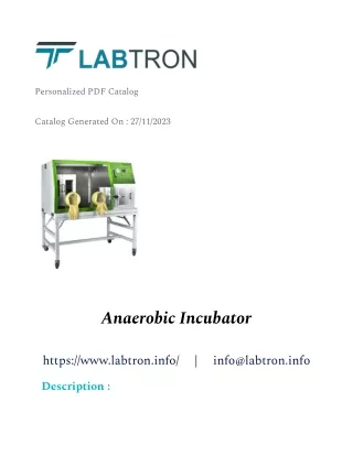 Anaerobic Incubator