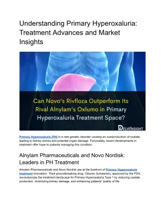 Can Novo’s Rivfloza Outperform Its Rival Alnylam’s Oxlumo in Primary Hyperoxaluria Treatment Space_