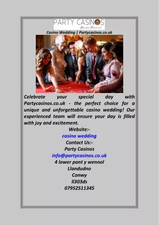 Casino Wedding  Partycasinos.co.uk