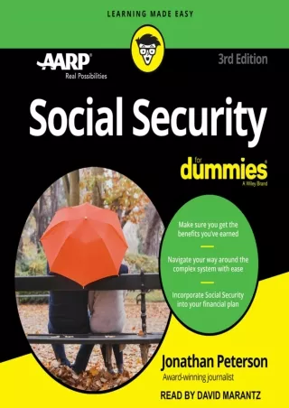 ✔Read❤ ebook [PDF]  Social Security for Dummies