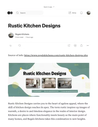 Rustic Kitchen Designs